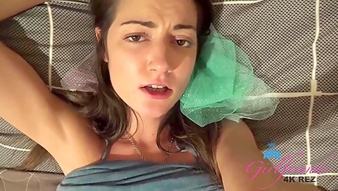 Pretty teen 18+ Brunette Is Getting Fucked After Sucking Her Boyfriends Dick And Giving Him A Footjob - Teaser Video